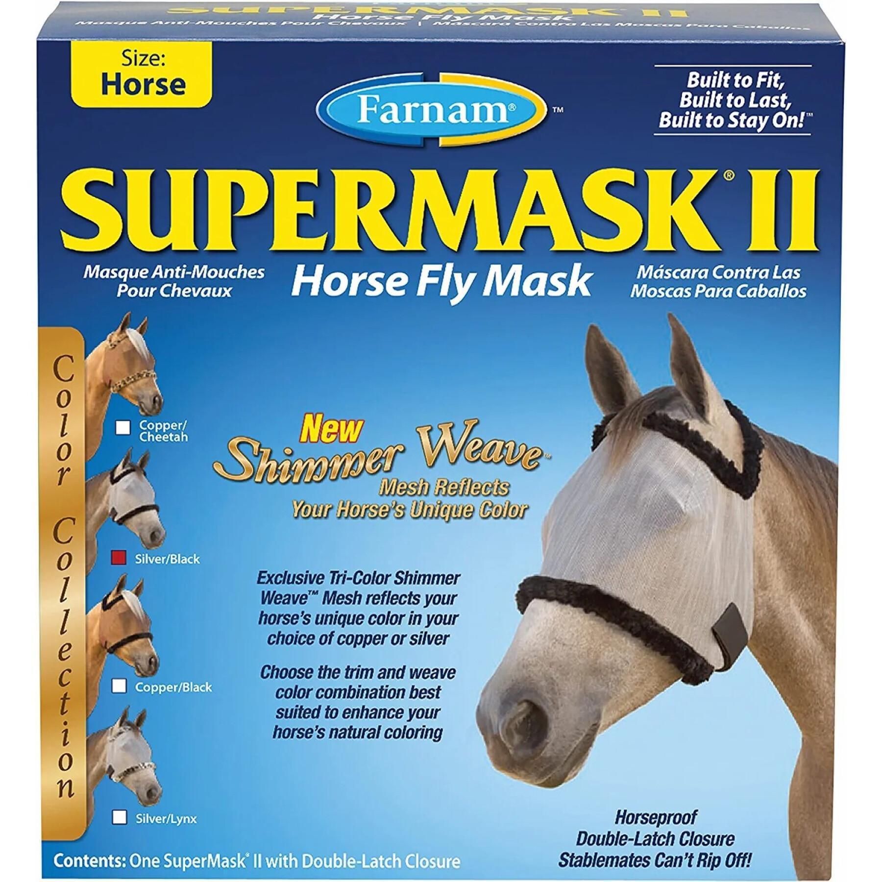 Flugmask för hästar utan öron Farnam Supermask II Horse Horse