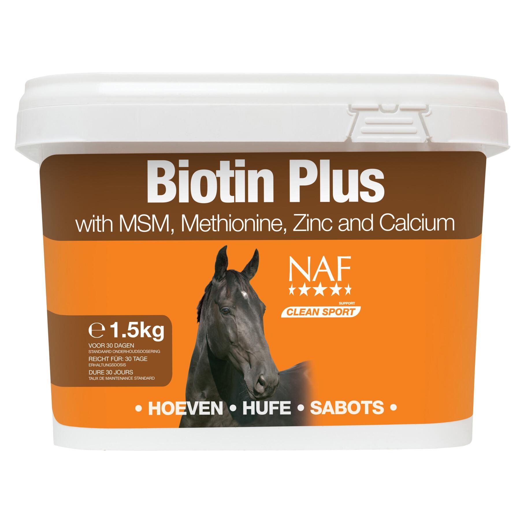 Fodertillskott för hästars hovar NAF Biotine Plus