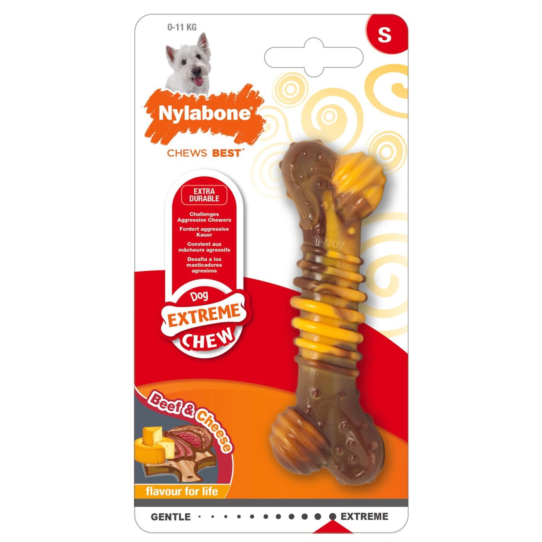 Hundleksak Nylabone Extreme Chew - Texture Bone Steak And Cheese S