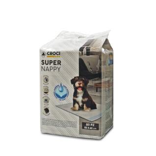 Förpackning med 50 hygienhanddukar för hundar Croci Canifrance Super Nappy