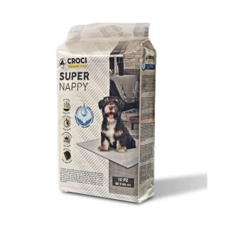 Förpackning med 10 hygienhanddukar för hundar Croci Canifrance Super Nappy