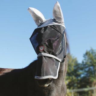 Anti-fly mask för hästar med avtagbar nosgrimma Tattini